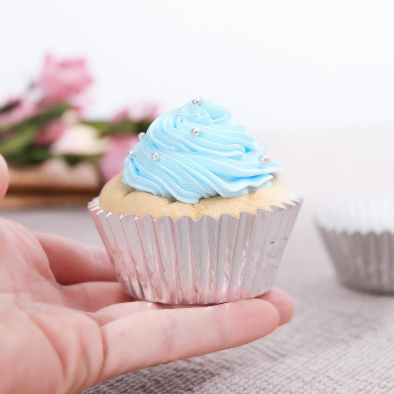 Hadoife Foil Cupcake Liners Metallic Muffin Paper Cases Baking Cups Gold Sliver Rose Gold Pack of 300 - Image 3